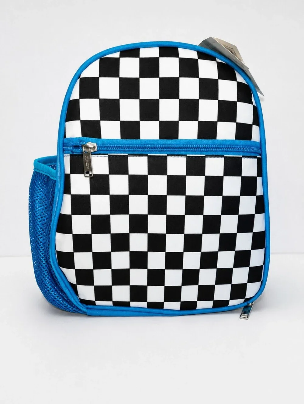 NWT Insulated Checkerboard Lunch / Travel Bag Blue School, Daycare, Work Sz 10